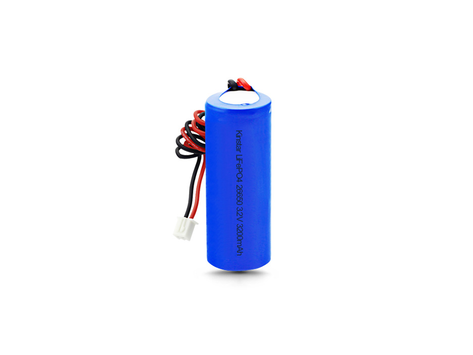 Kinstar LiFePO4 26650 3.2V 3200mAh Single Cell with PCB & JST Connector for Emergency Lighting