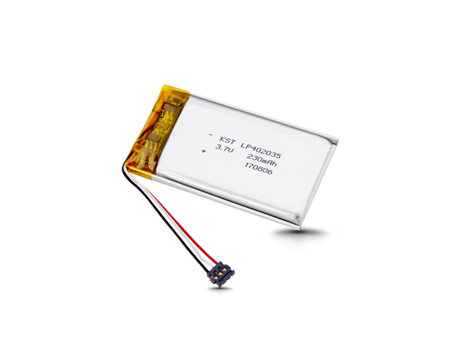 Kinstar LiPo 402035 3.7V 230mAh Lithium Polymer Rechargeable Battery Pack with PCB and 10K NTC