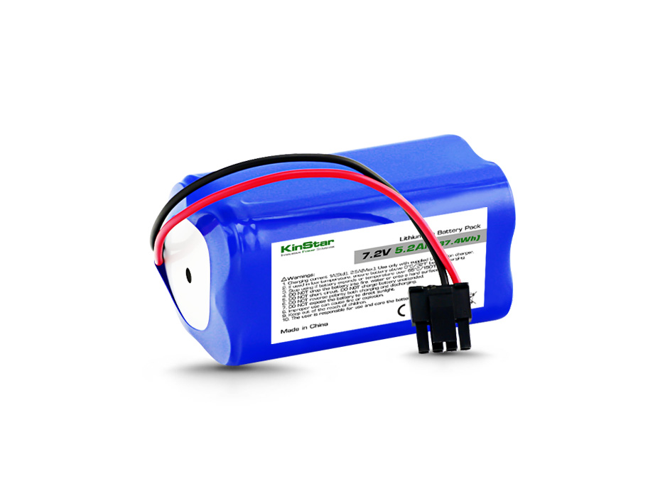 18650 2S2P 7.4 V 5200mAh Battery Pack with PCB, Molex and 22AWG Wires