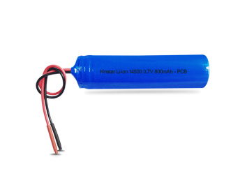 3.7V 800mAh 2.96Wh Li-ion 14500 AA Size Battery with PCB & wires